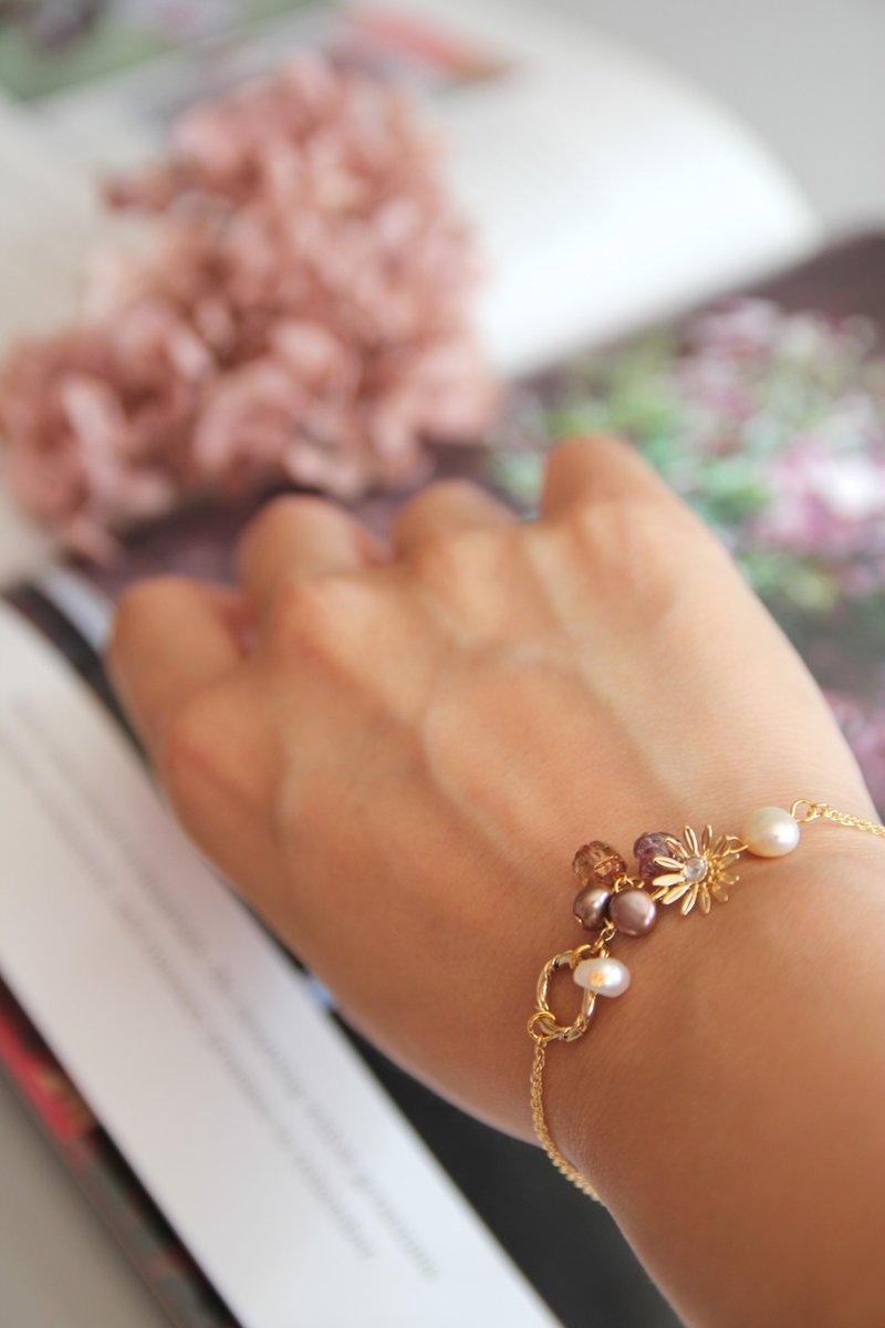 手錬 幼手链 锁骨手链 水滴珠手链 镀金超幼手链 迷你锆石幼手链 - 手链/手环 - 贵金属 金色