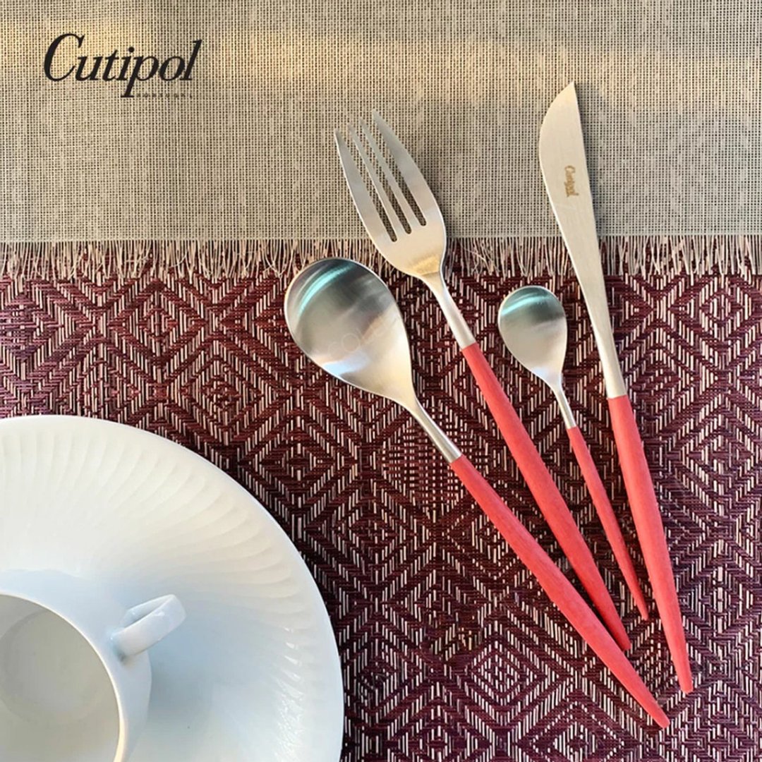葡萄牙 Cutipol | MIO / 红银 / 单支餐具 - 餐刀/叉/匙组合 - 不锈钢 红色