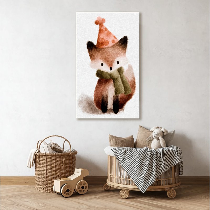 删 - 装饰画 - 北欧风插画 | 婴儿房挂画 | 弥月礼 | 儿童房布置 | 生日礼 - 海报/装饰画/版画 - 木头 多色