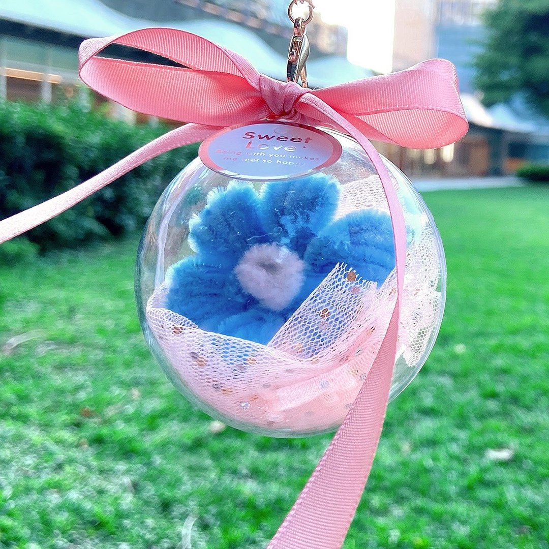 扭扭棒小捧花-蓝色/婚礼小物/送客礼/1入 - 摆饰 - 其他材质 蓝色