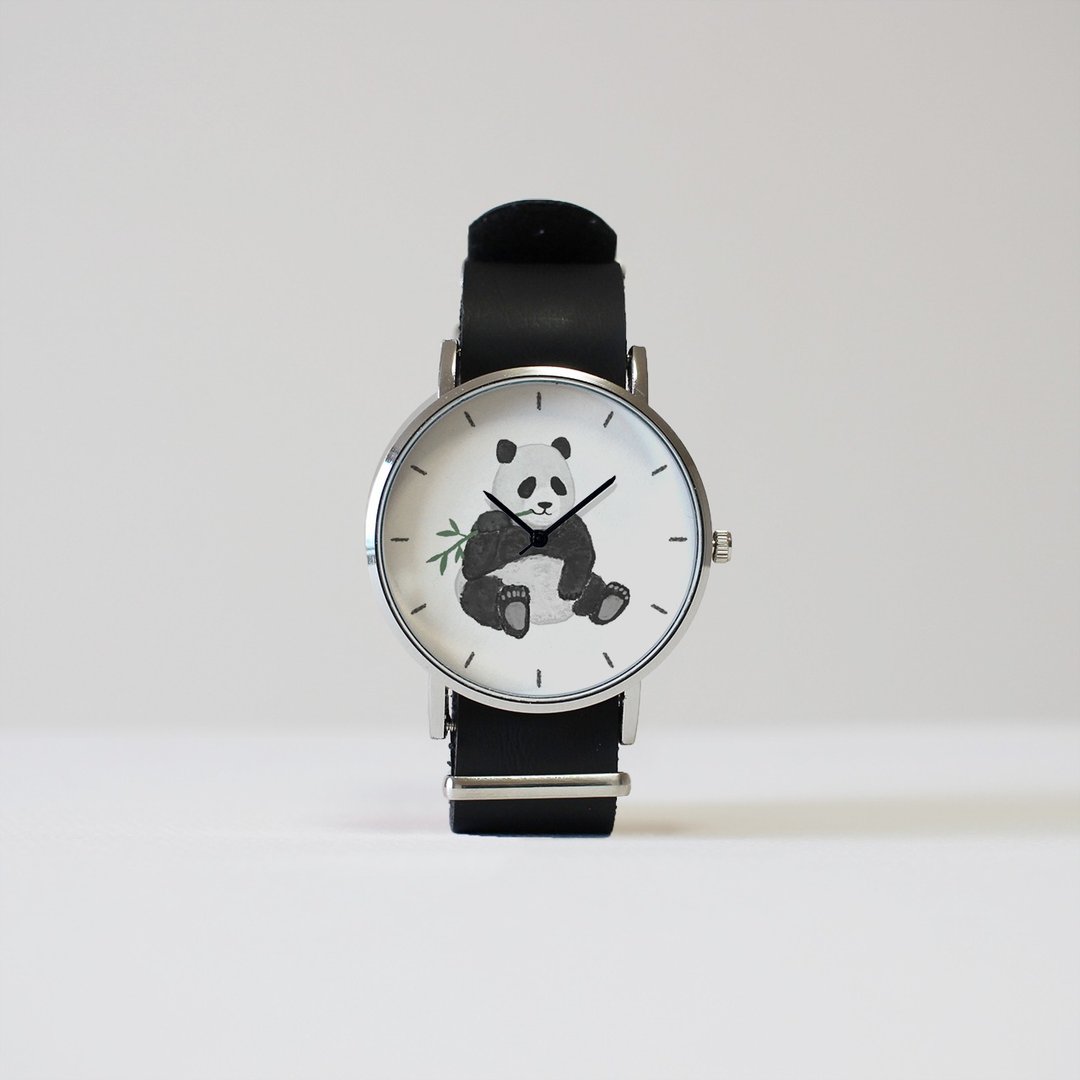 panda watch - 女表 - 其他金属 黑色