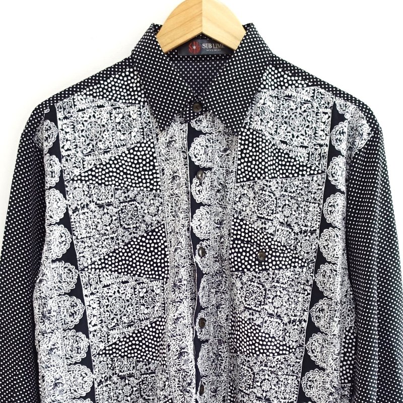 │Slowly│花牌-古着衬衫│vintage.复古.文艺 - 男装衬衫 - 聚酯纤维 多色