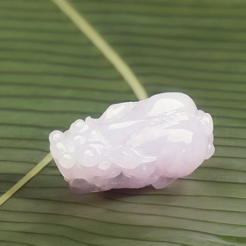 冰紫罗兰翡翠貔貅 | 天然缅甸玉翡翠A货 | 送礼 - 其他 - 玉石 紫色