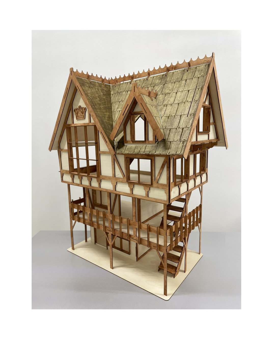Fachwerk Medieval dollhouse | Wooden dollhouse | DIY Dollhouse kit - 玩具/玩偶 - 木头 