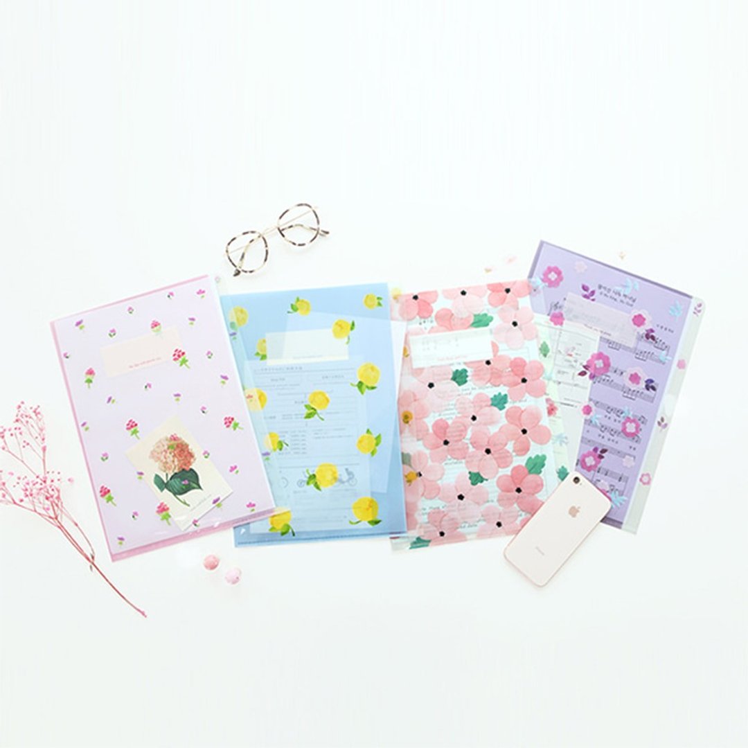 花漾系列 Gracebell Flower FILE HOLDER 文件夹 (三层) (共4款) - 文件夹/资料夹 - 塑料 
