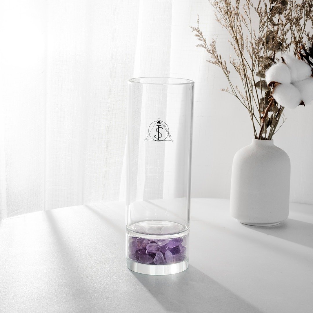 【转运来】【祈愿能量水晶杯】考运水杯-紫水晶转运水杯 - 水瓶/水壶 - 玻璃 多色