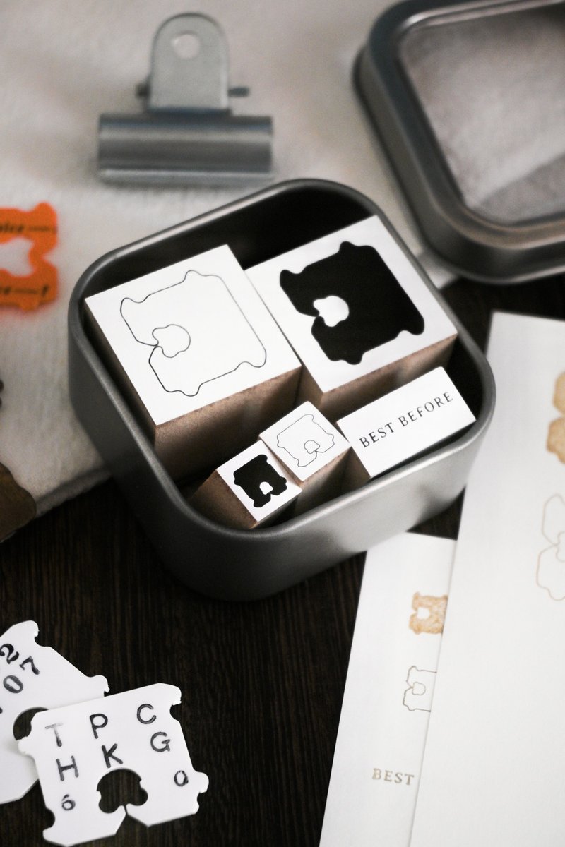 赏味期限 面包夹系打印章 5款可选 - 印章/印台 - 木头 