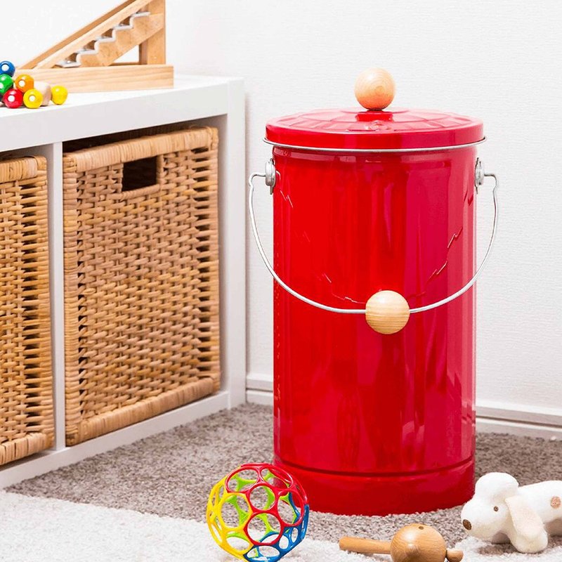 日本 OBAKETSU 手工制防臭垃圾桶 12L 不锈钢 收纳桶 - 垃圾桶 - 不锈钢 银色