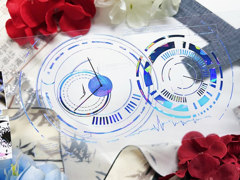 黑客世界 PET 紙膠帶 贝壳光 10米卷 - 纸胶带 - 其他材质 