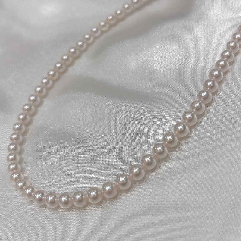 珠串项链5-5.5mm - 项链 - 银 