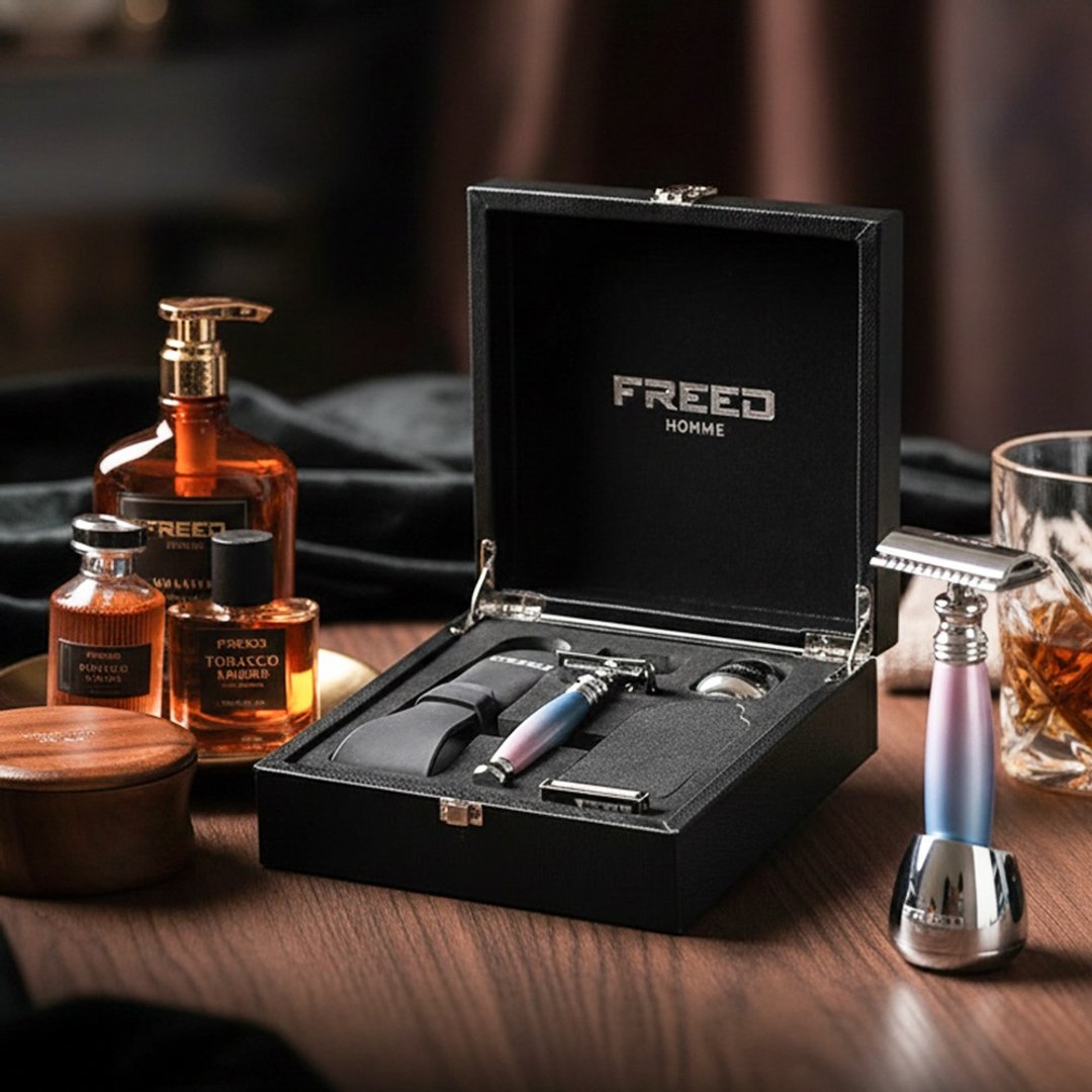 【FREED】【两特仕款】尊爵四件组双刃式刮胡刀礼盒 - 独角兽 - 男性清洁护肤品 - 其他金属 多色
