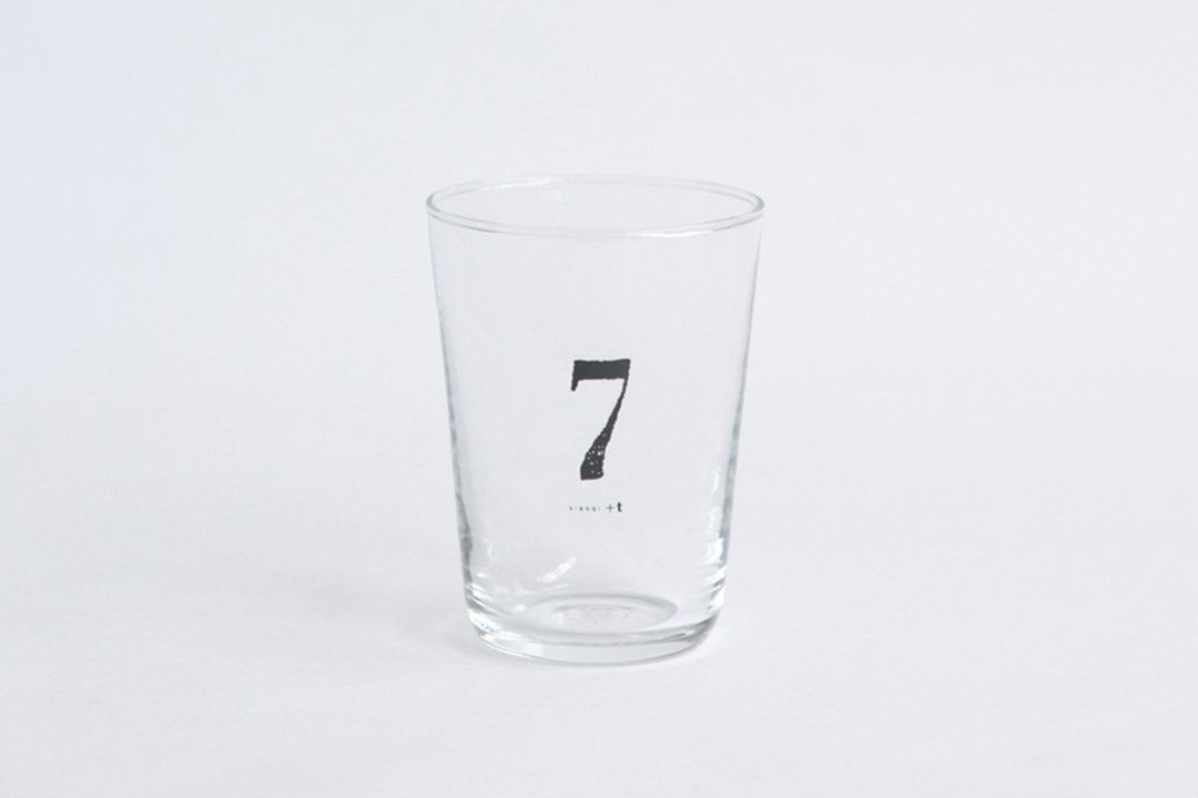 【+t企划】数字杯-黑 7 - 玻璃杯 - 玻璃 透明