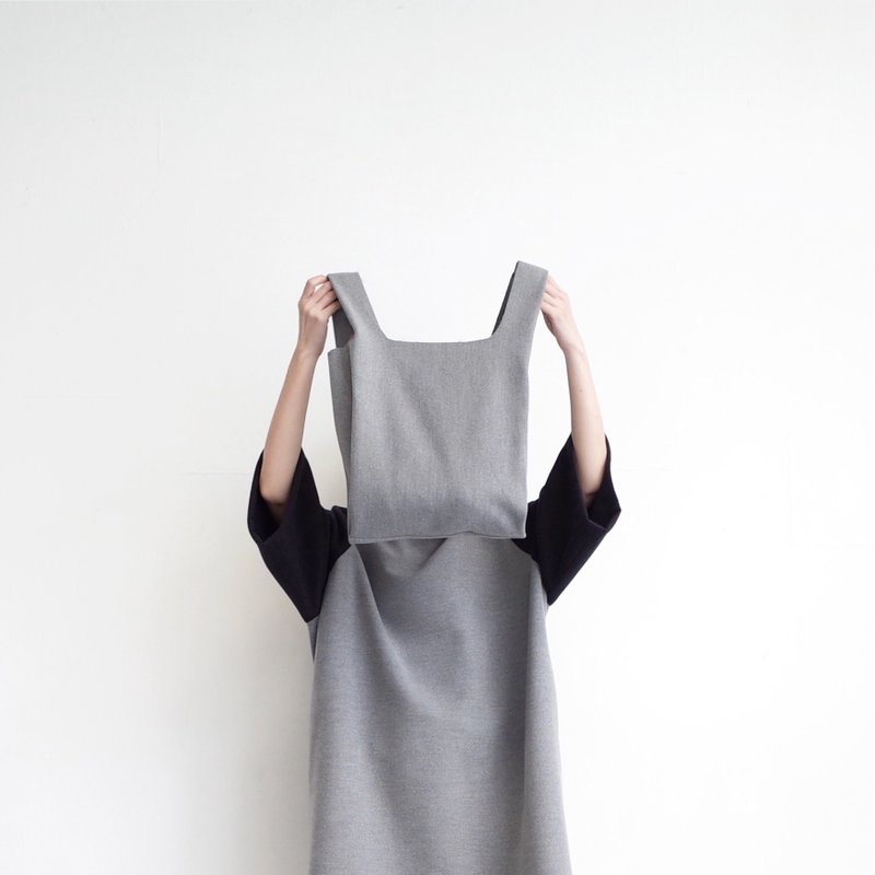 不收边毛料 手袋 - 手提包/手提袋 - 聚酯纤维 灰色