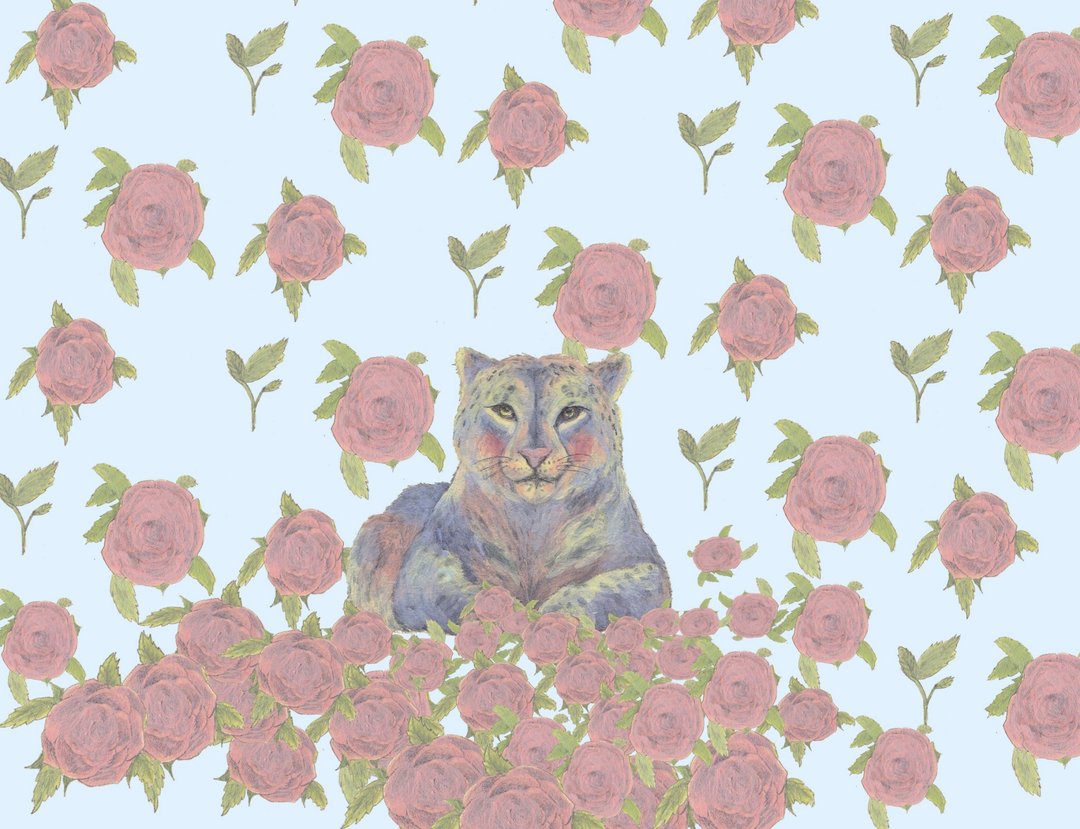 台湾当代知名插画家谢耘耘作品-Flower Rain-复制画1/3 - 海报/装饰画/版画 - 纸 蓝色