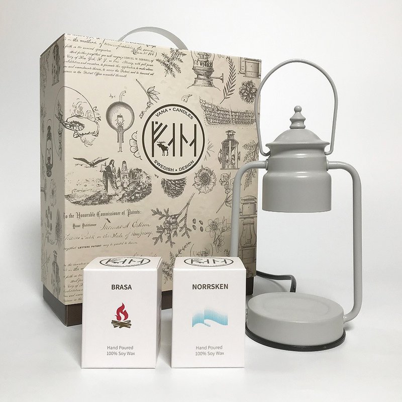Vana Candles故事版香氛蜡烛暖灯礼盒 共2款 #即将完售 - 蜡烛/烛台 - 蜡 金色