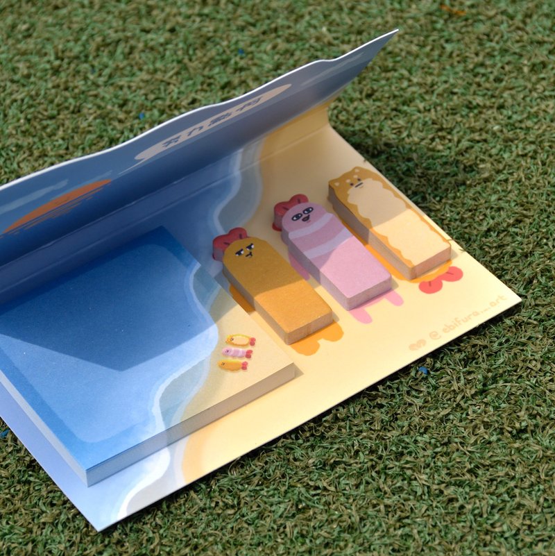 便条贴组_海滩瘫瘫虾 - 便条纸/标签贴 - 纸 多色