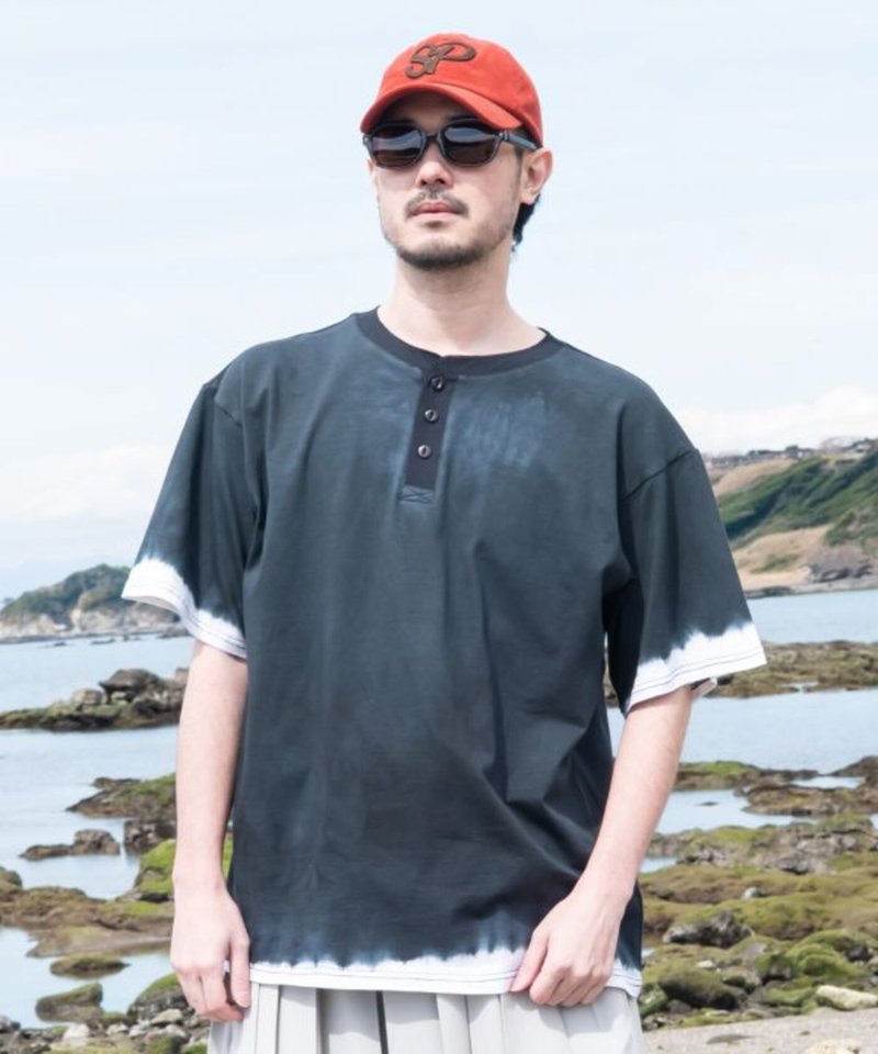 【热门预购】简约禅意静谧云墨扎染排扣上衣 (3色) 7IA-5220 - 男装衬衫 - 棉．麻 