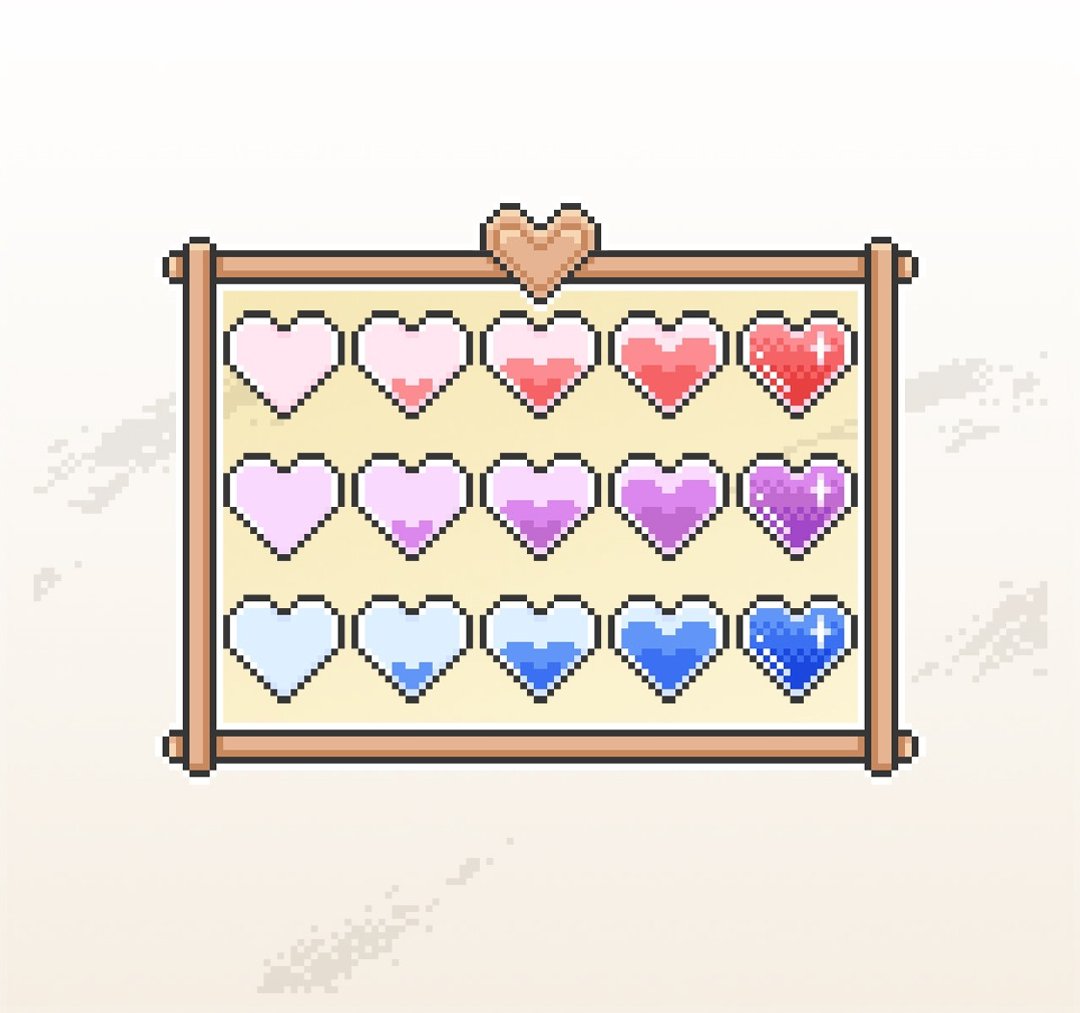 Twitch 订阅者徽章 小奇点徽章 怀旧像素风 玻璃心 - Logo 设计/图案设计 - 其他材质 