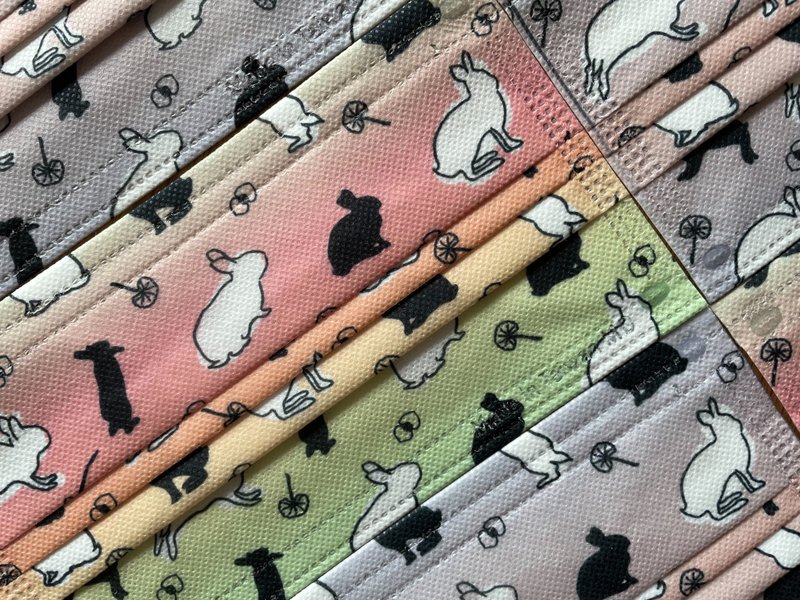 台湾野兔 医疗口罩 - 成人版 - 口罩 - 聚酯纤维 多色