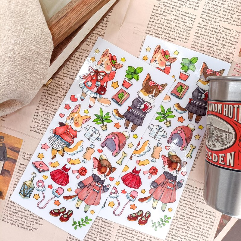 動物職人-柯基 / 轉印貼纸 - 贴纸 - 其他材质 多色