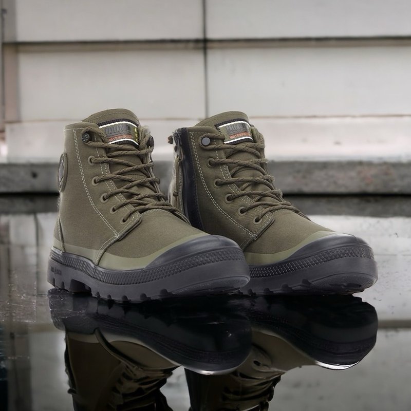 PALLADIUM PAMPA RECYCL LT+ WP+ 拉链防水靴 绿黑 74066 - 雨鞋/雨靴 - 其他材质 多色