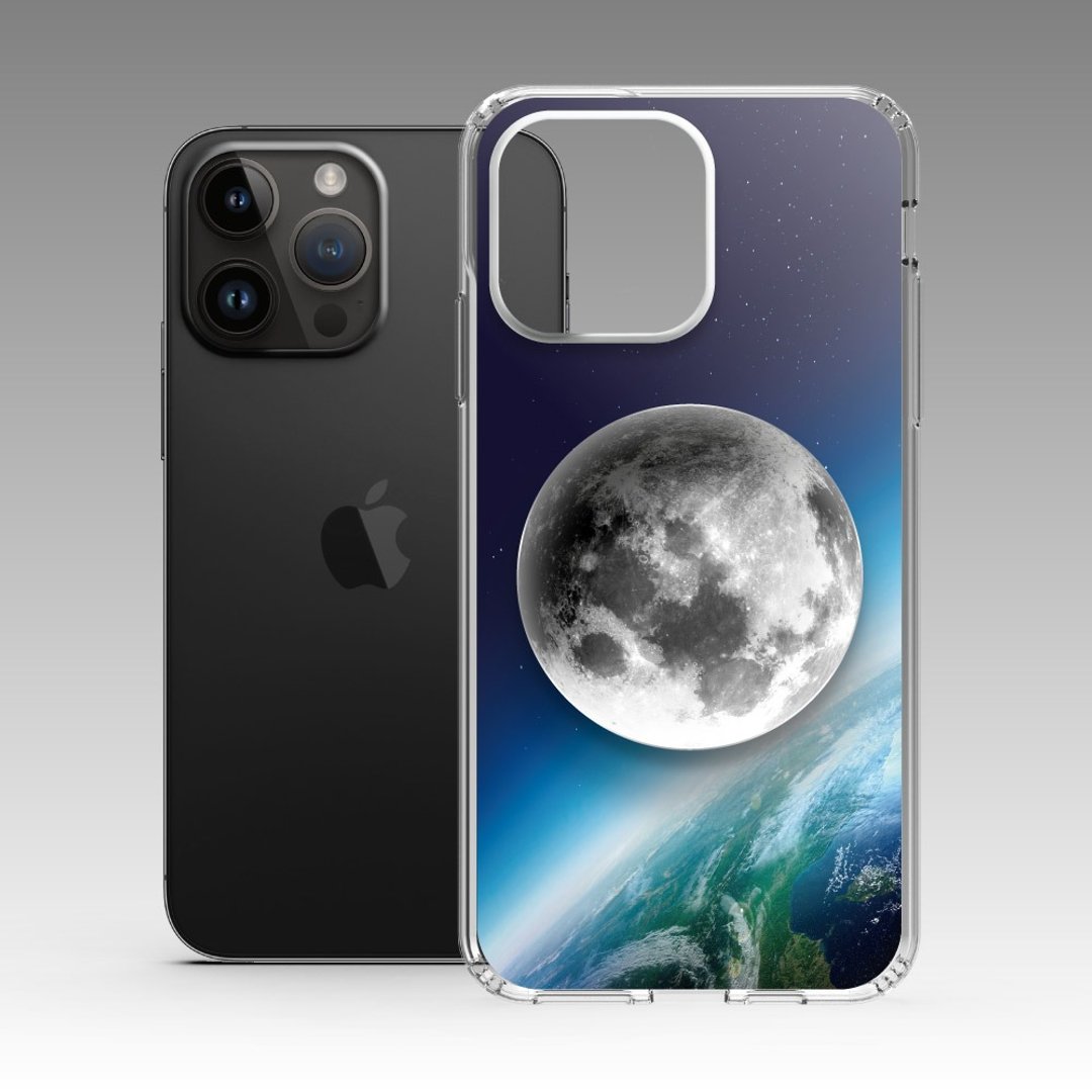 【手机壳&压克力支架】月球 iPhone系列手机壳 PS163 - 手机壳/手机套 - 塑料 灰色