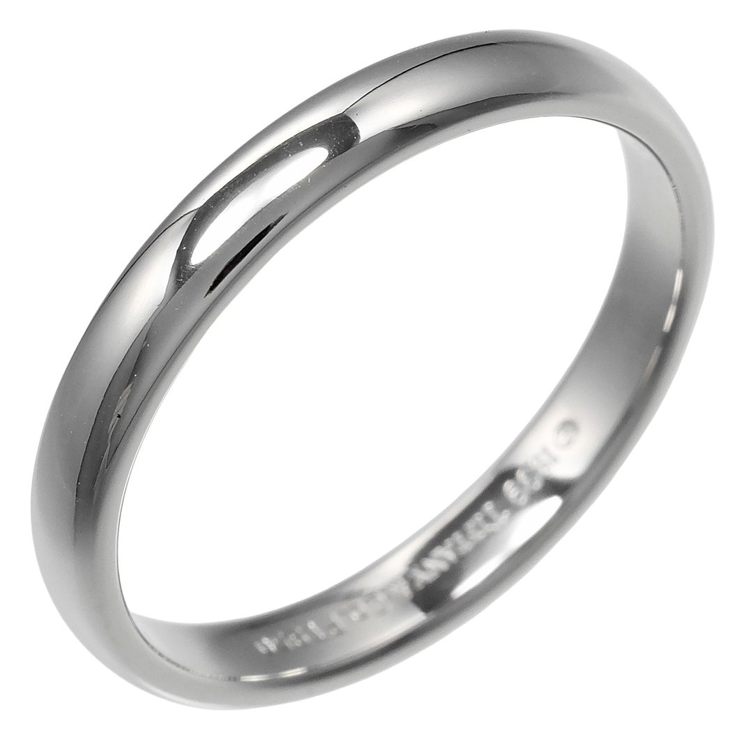 【日本直送】蒂芙尼 TIFFANY&Co. 戒指 Forever Wedding Classic 16号 Pt950铂金 约4.63g 戒指 3mm【二手】 - 戒指 - 贵金属 银色