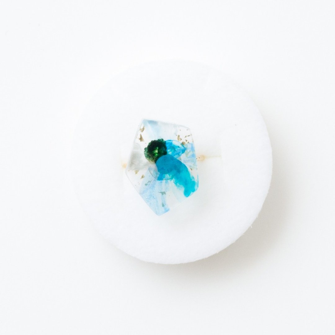 Pictorial ring S - 戒指 - 压克力 蓝色