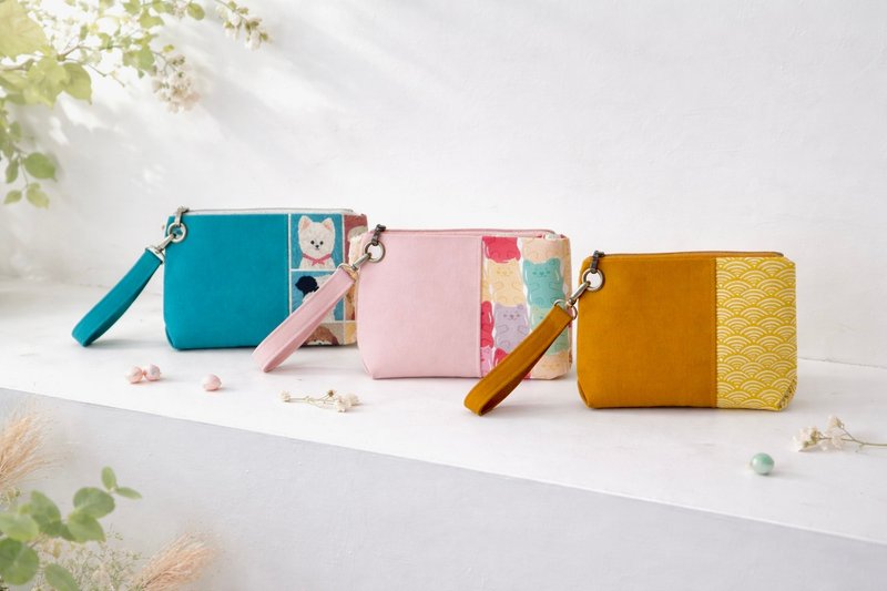 【日和小伴】手拿包 / 随身置物袋 - 手拿包 - 棉．麻 