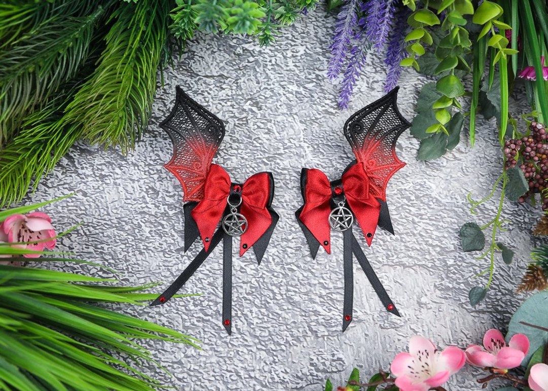 Red Witch Bows - 发饰 - 其他材质 红色