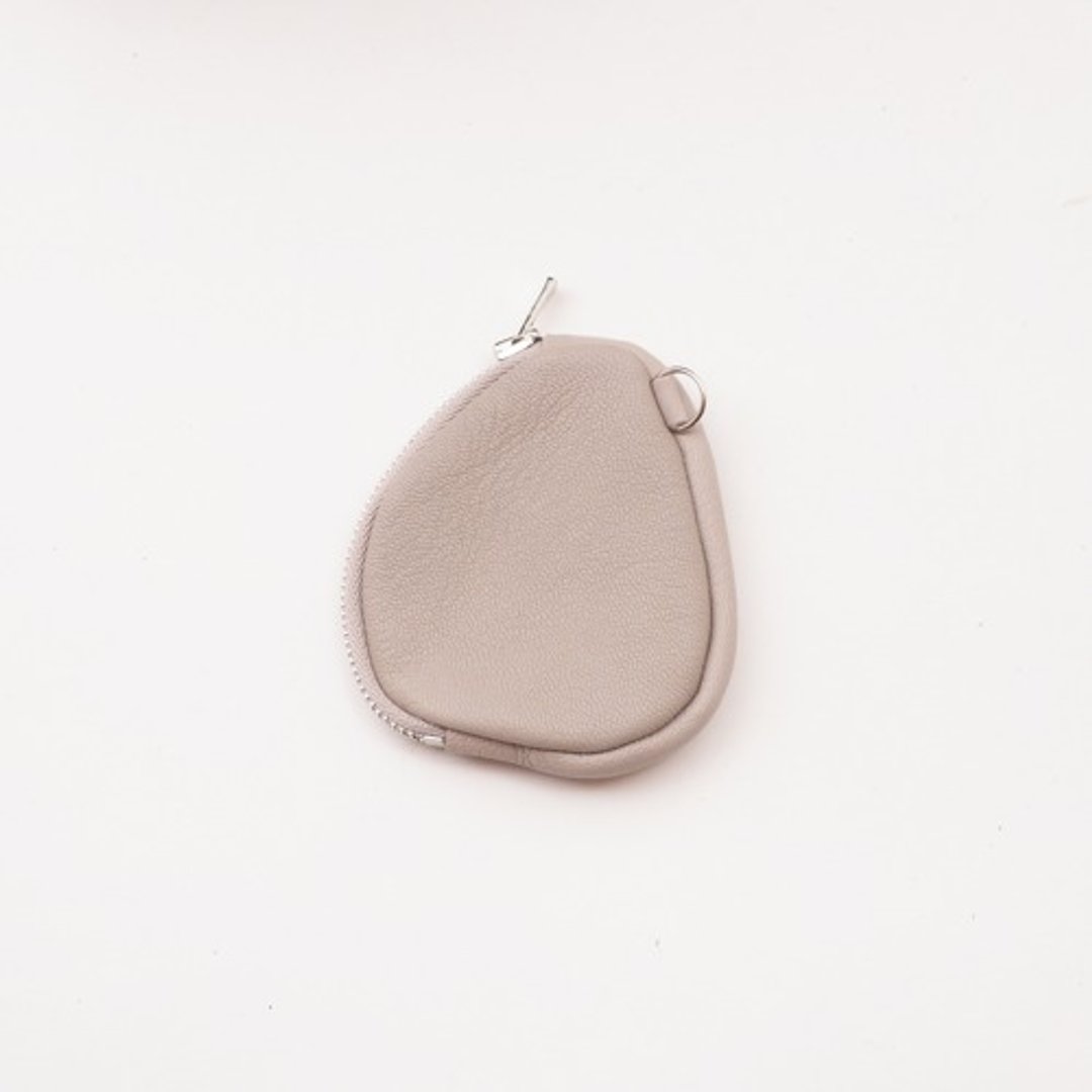 goatleather wallet (light gray)/coin purse/koishi_lg - 零钱包 - 真皮 