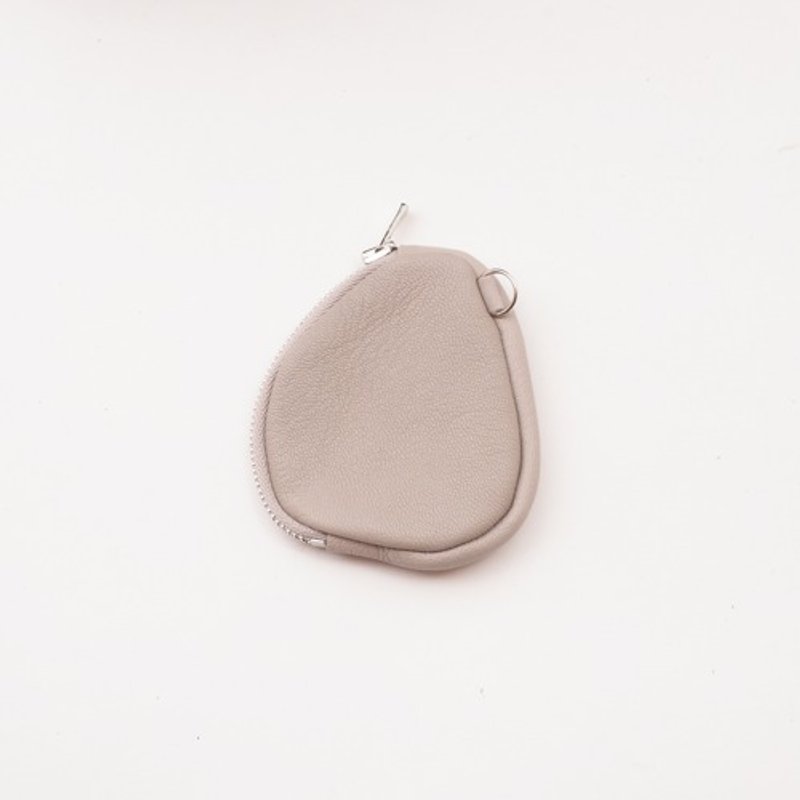 goatleather wallet (light gray)/coin purse/koishi_lg - 零钱包 - 真皮 