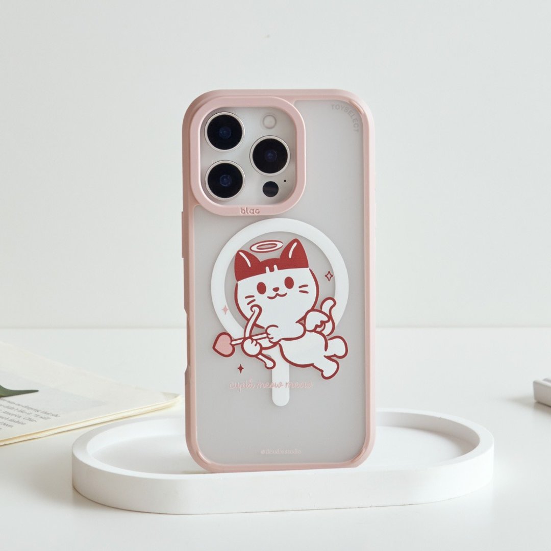 doudle studio喵喵邱比特极光雾透MagSafe iPhone手机壳 - 手机壳/手机套 - 塑料 多色