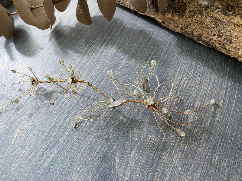 手工新娘饰品 流光倾泻 水钻篓空蝴蝶发饰-大 - 发饰 - 其他材质 