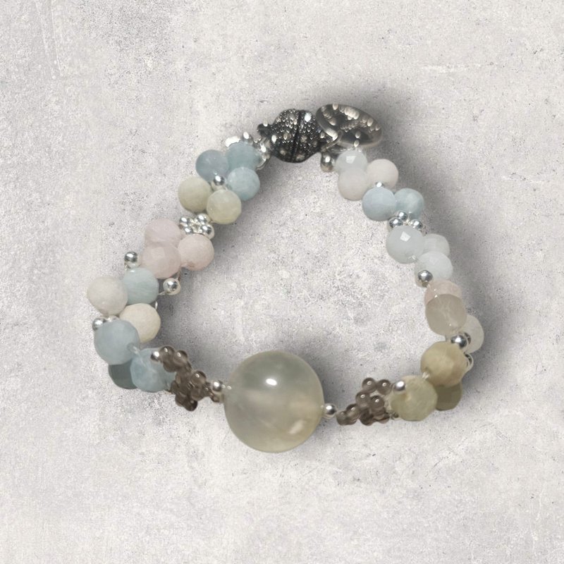 葡萄石+摩根石手链 - 手链/手环 - 半宝石 绿色