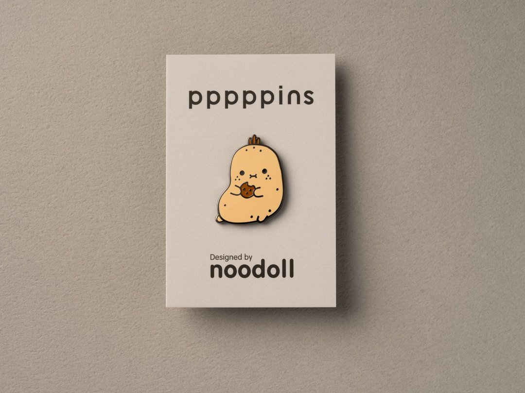 马铃薯 Noodoll 珐琅别针 - 胸针 - 其他金属 黄色