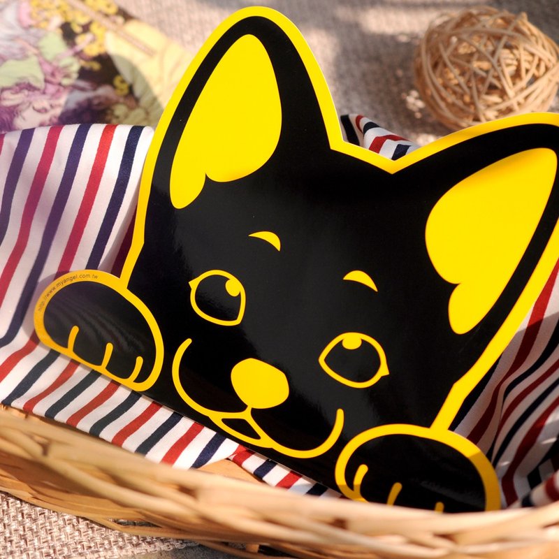 圣诞节礼物【萌犬出没】超级可爱贴 | 全19款 | 汽车 防水贴纸 - 其他 - 塑料 黄色