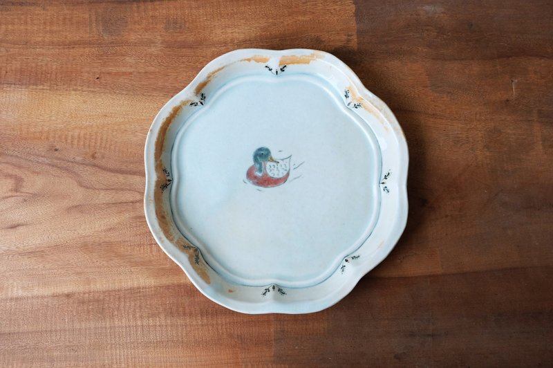 lelecoco .手绘彩鸭花盘 / 纯手作陶瓷 - 盘子/餐盘/盘架 - 瓷 白色