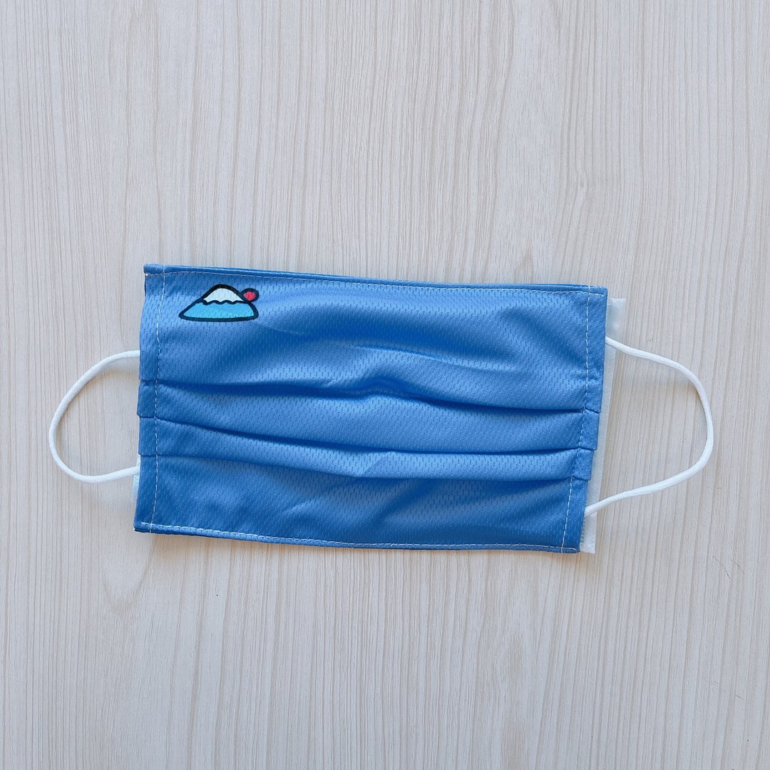 富士山 成人 三折 口罩套 超泼表层 Adult tri-fold mask cover - 口罩 - 聚酯纤维 蓝色