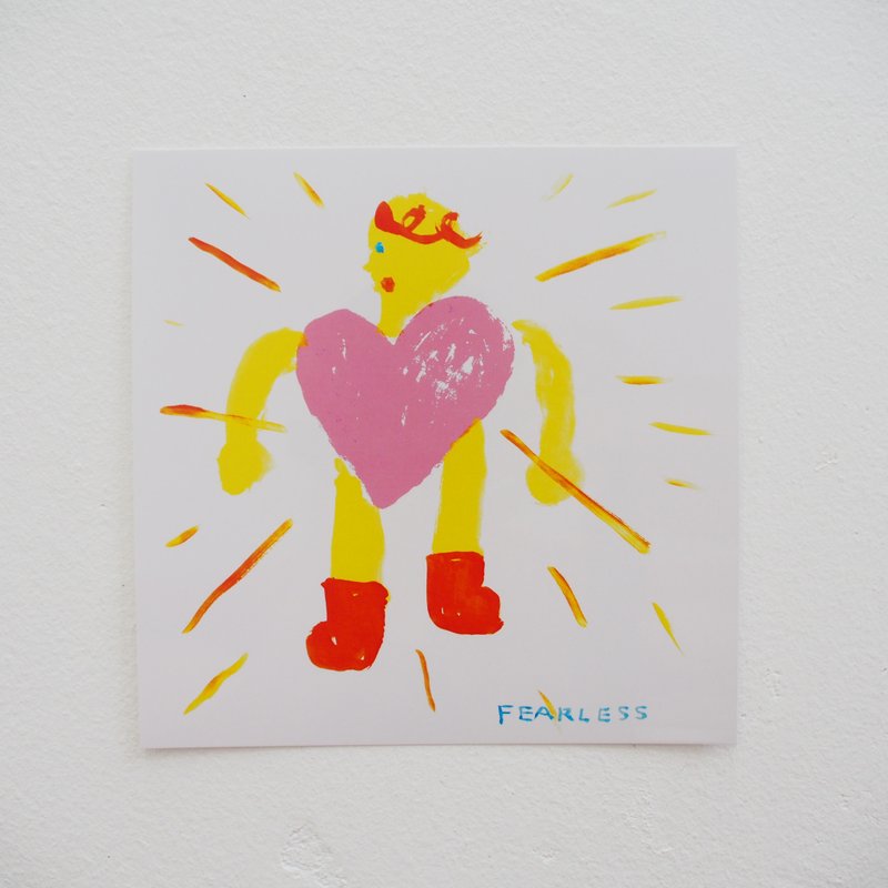 全彩插画卡 | FEARLESS 卡片 复制画 最后绝版库存 - 卡片/明信片 - 纸 红色