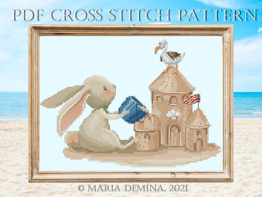 Sand Castle PDF cross stitch pattern - 手工艺教程/工具书 - 其他材质 