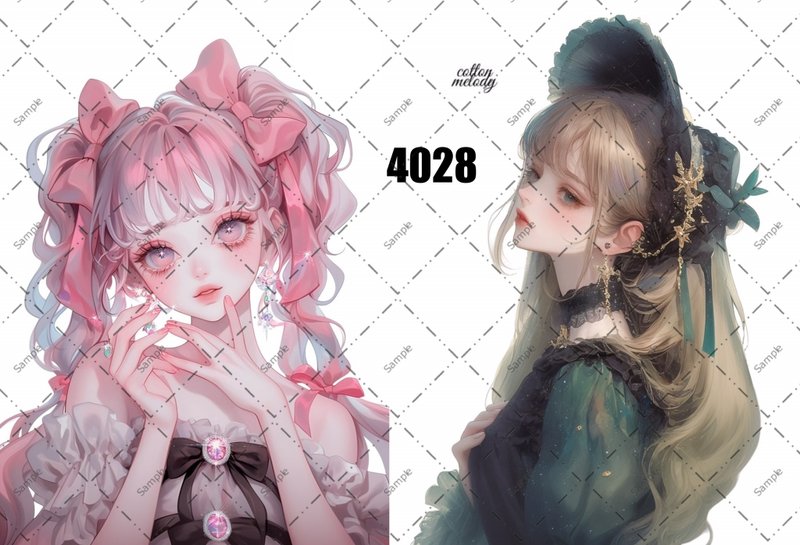 original sticker no.4028 人物贴纸 原创贴纸 原创人物贴纸 装饰贴纸 cotton melody - 贴纸 - 纸 