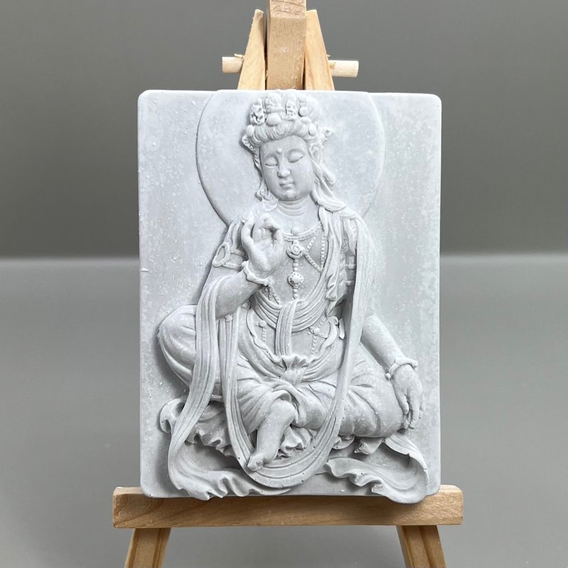 清水模软装设计 佛像摆饰(十六)香氛摆件 水泥软装 附木架 - 香薰/精油/线香 - 水泥 灰色