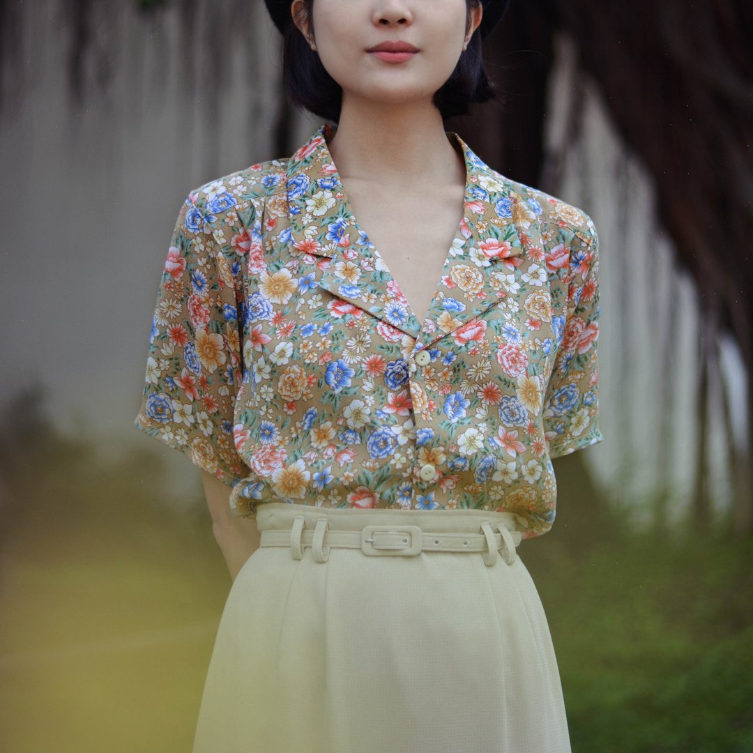 春蔓 |  古着短袖衬衫 - 女装衬衫 - 其他材质 