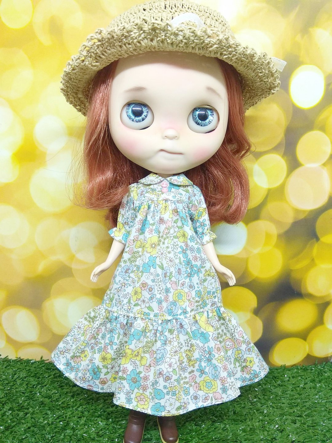 Flower lover dress for neo blythe doll, licca chan. - 玩偶/公仔 - 棉．麻 绿色