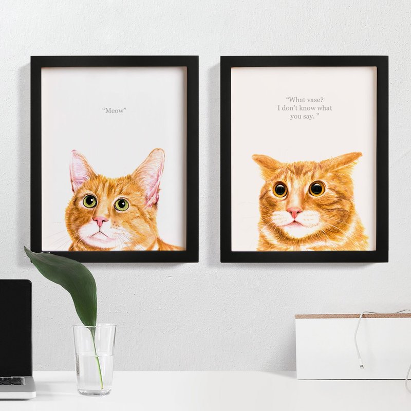 猫思猫言喵语11x14英寸装饰画 给猫咪猫奴的礼物 - 海报/装饰画/版画 - 纸 多色
