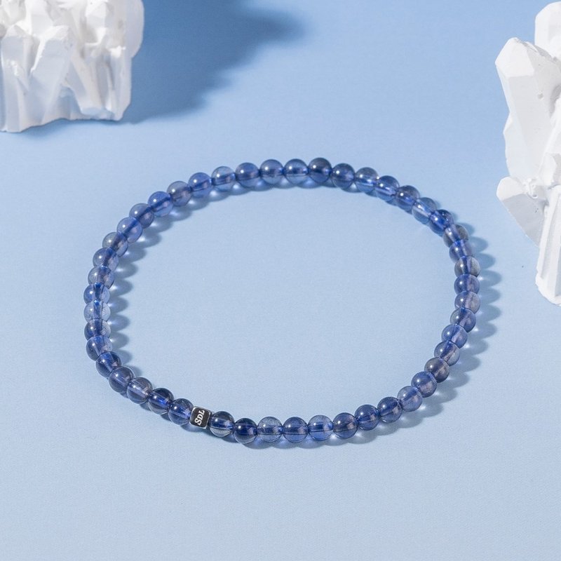 净体堇青石∣天然能量水晶手串∣3.5-4.5mm D14701 - 手链/手环 - 水晶 紫色