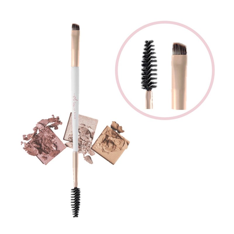 Oli Vie 双头眉眼刷A07 | 单支88折 任2件再享85折 - 彩妆刷具/镜子/梳子 - 其他人造纤维 白色