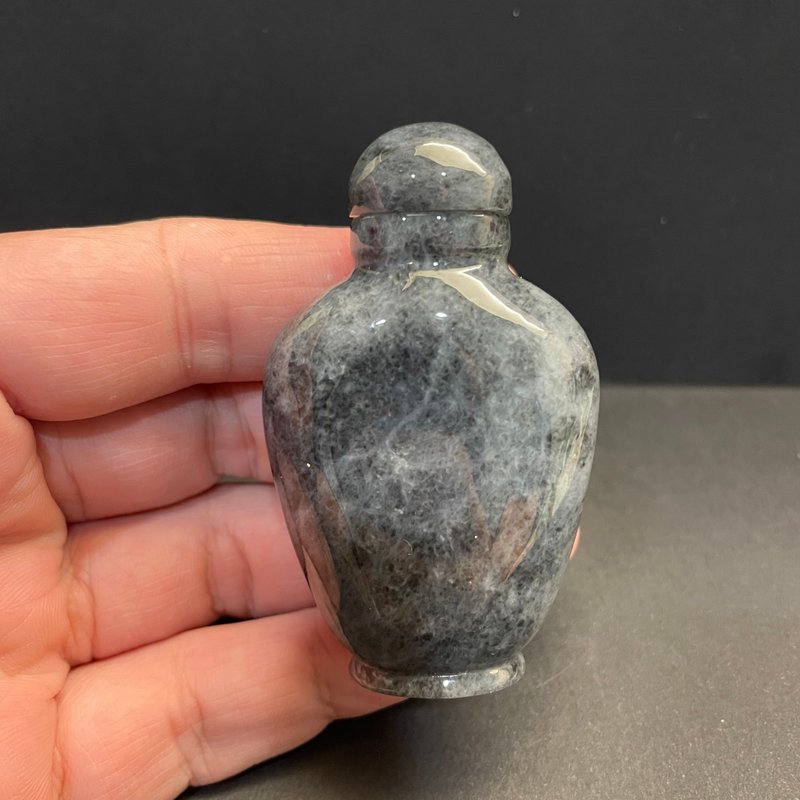 瀚玉珠宝 天然A货翡翠 乌鸡种翡翠鼻烟壶 缅甸玉鼻烟壶 可开盖 - 其他 - 玉石 