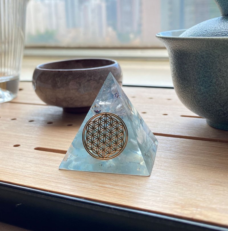 【超级七+海蓝宝】奥根能量塔Orgonite (6cm/5cm/4cm) - 摆饰 - 水晶 